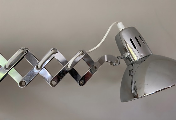 Image 1 of Vintage Ikea scissor lamp chromed 1980s.
