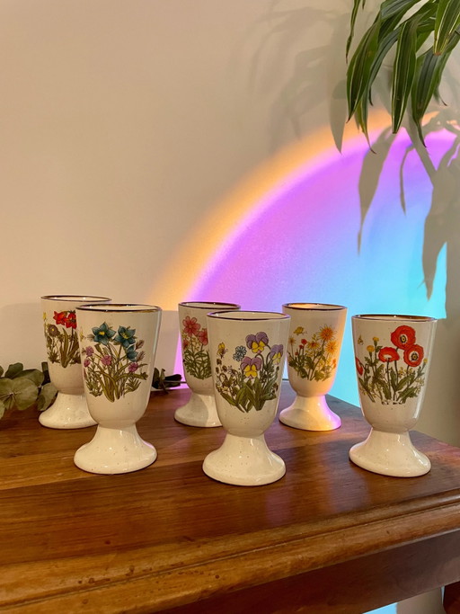 Set aus 6 Vintage-Mazagrans aus Korea