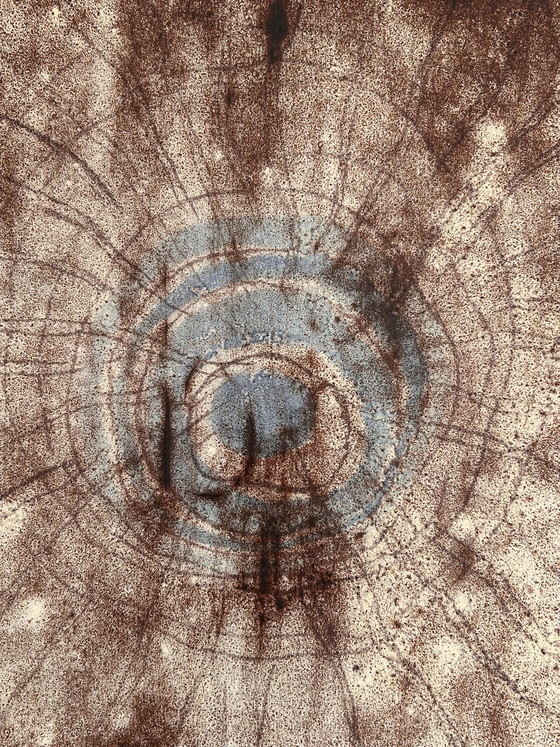 Image 1 of Vintage design coffee table, ceramic top & chrome frame, Brutalist 1960s