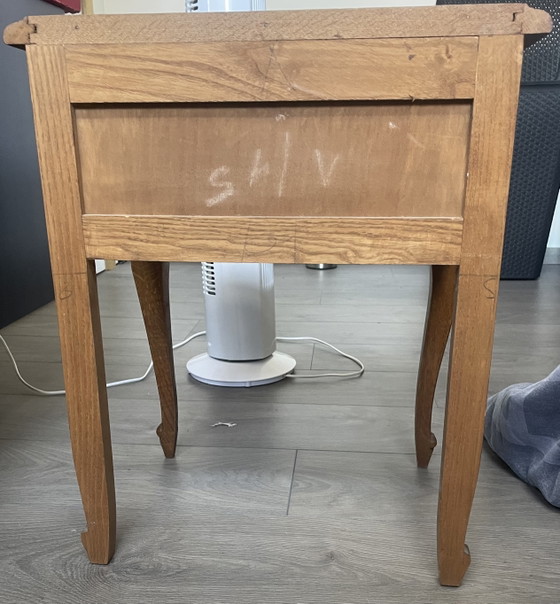 Comodino in rovere massello, tavolino laterale, stile classico Luigi XV – Comodini, Metal, Wood (photo 2 of 9)