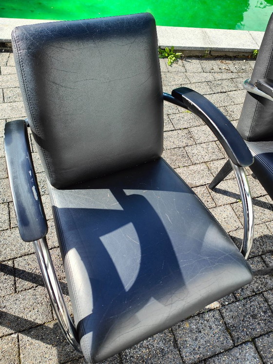 4 Gelderland 5480 Chairs in Black Leather – Dining chairs (photo 9 of 18)