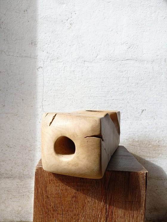 Vase / Sculpture en Chêne Massif Sculpté – retroDom, Wood (photo 7 of 8)