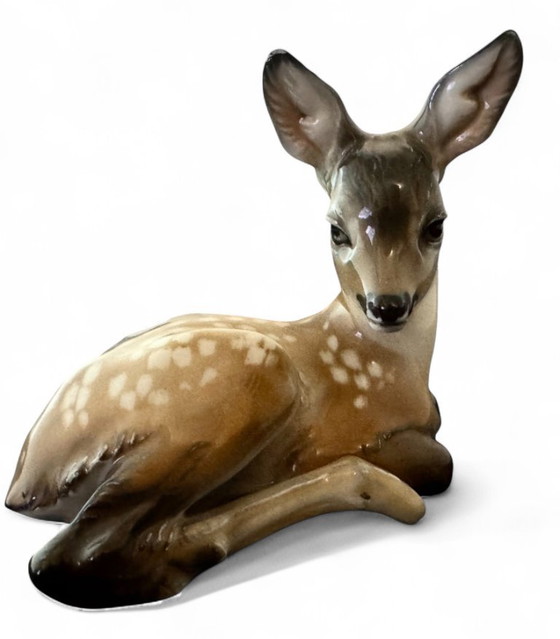 Image 1 of Rosenthal porcelain deer figurine, 1930s