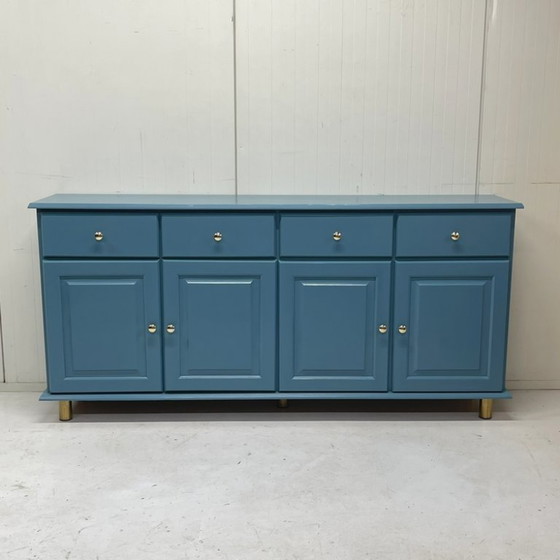 Image 1 of Aparador de madera azul Restyle Sloe Blue Farrow & Ball armario de almacenamiento