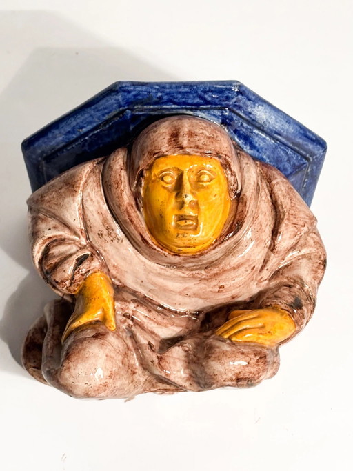 Handbemaltes italienisches Keramikregal aus dem frühen 20. Jahrhundert – decoratieve objecten, Ceramic (photo 2 of 9)