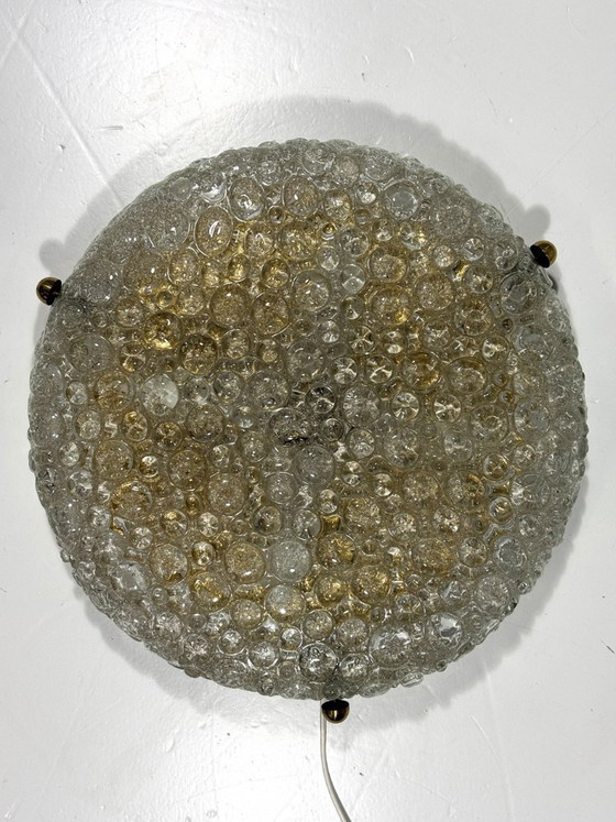 Hillebrand ceiling or wall light in Murano glass 1960s, Brass, Gold, Mid Century Modern (photo 11 of 13)