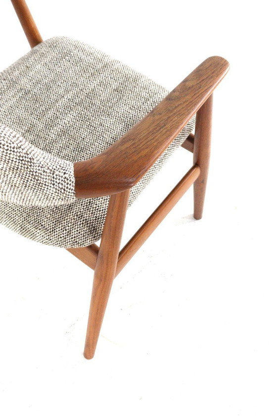 Image 1 of Svend Åge Eriksen voor Glostrup GM11 stoel vintage Deens design nieuw gestoffeerd