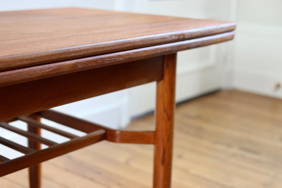 Image 1 of Scandinavian teak "elevator" lift-top coffee table, 1960s