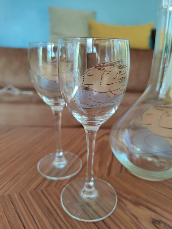 Set di 3 caraffe in vetro vintage Luminarc France anni '70. – Bicchieri e caraffe, Glass (photo 7 of 11)