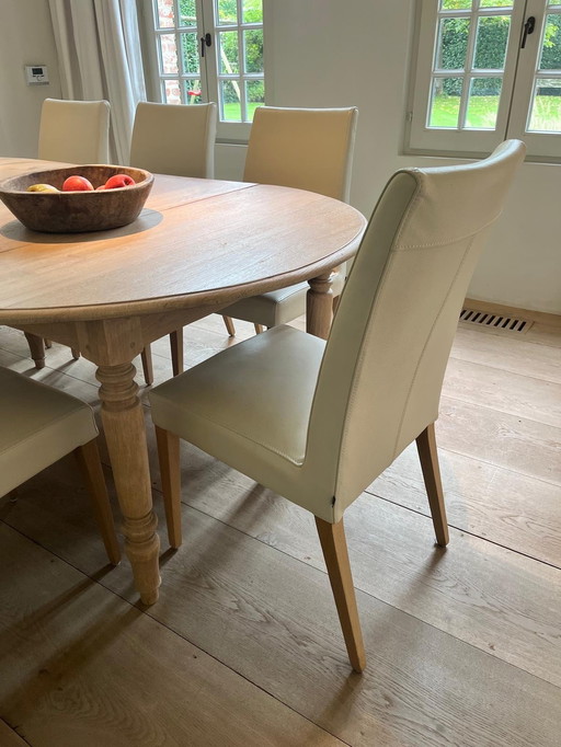 Leather dining room chairs 8 x