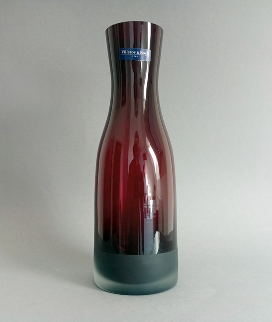 Image 1 of Vase en cristal rubis postmoderne Paloma Picasso pour Villeroy & Boch 1987