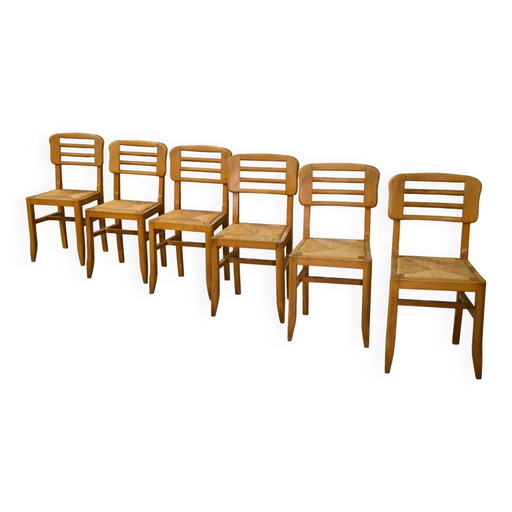 Set di 6 sedie Pierre Cruège degli anni '50.