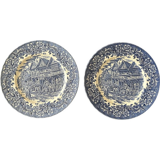8 assiettes anglaises vintage pour Royal Tudor Ware