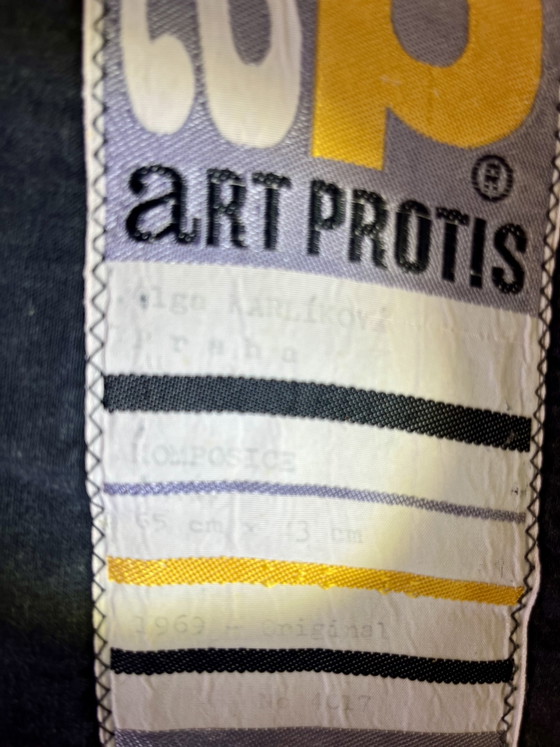 Olga Karlíková – Art Protis Original 1969 – Kompozice – karlikova, Wall decoration, Textile (photo 10 of 11)
