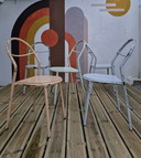 Set di 5 sedie in metallo di René Herbst per Mobilor, 1950