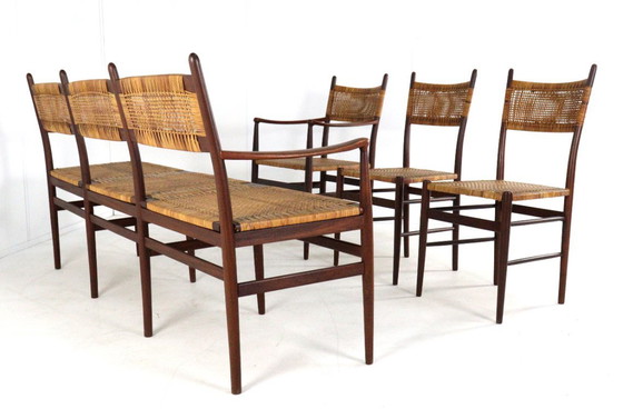 Image 1 of Ensemble de salle à manger vintage : chaises et banc