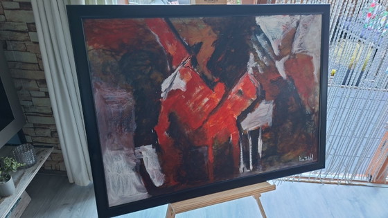 Image 1 of Kees van de Wal - Complete Series of 6 Large Abstract Paintings