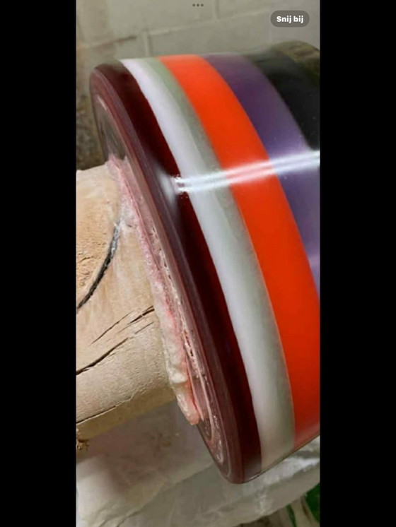 Image 1 of Einzigartiges Design: Handgegossene Schale im Murano-Stil „Fasce“ (Epoxidharz)