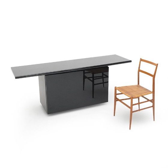 Image 1 of Schwarz lackiertes „Sheraton“-Sideboard von Giotto Stoppino für Acerbis, 1970er