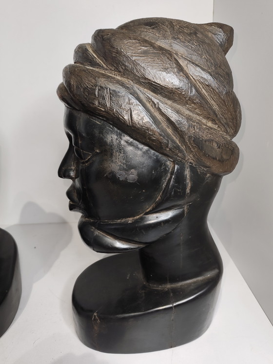 Busto Uomo e Donna Makonde Tanzania in Ebano – Sculture, Wood (photo 7 of 15)