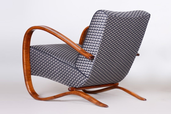 Restored Art Deco Armchair, by J. Halabala for UP Zavody, Beech, Czech, 1930s – Textile, Wood (photo 6 of 13)