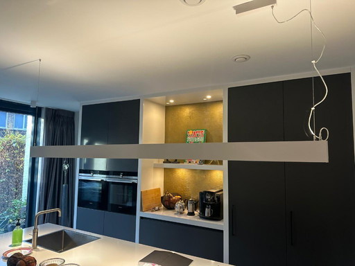 B Lampada a sospensione di design olandese LED luce lineare sottile bianco opaco 240