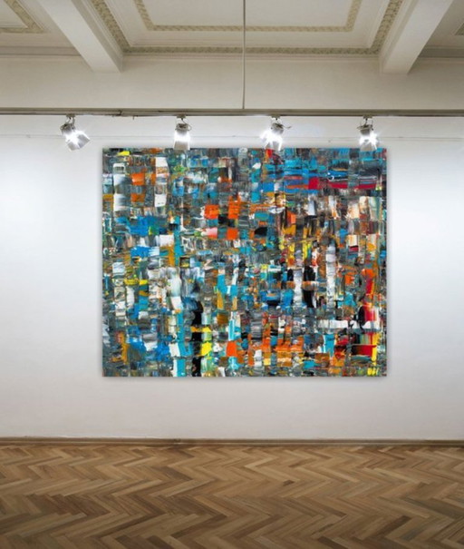Joan Llaverias – Etnia 80 – XXL acryl op doek 120 × 100 cm