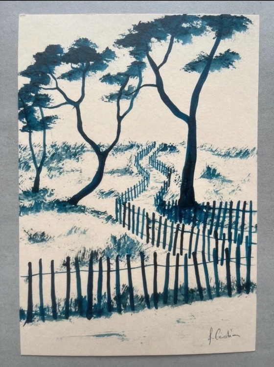 Image 1 of Schets van de kunstenaar, 21x15 cm