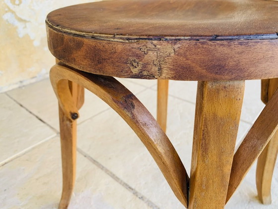 Sgabello vintage in legno curvato di Baumann, circa anni '50 – Sgabelli (photo 9 of 21)