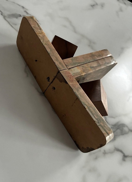 Image 1 of Paire de serres livres marbre rose et gris Portugal