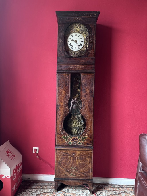 Comtoise Standuhr Korpus bemalt um 1840(?) ca 220 H 46 B 24 T – klokken, Wood