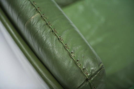 Image 1 of Magnifique et très rare canapé DS-31 en cuir vert, conçu par Team De Sede pour De Sede Swiss.