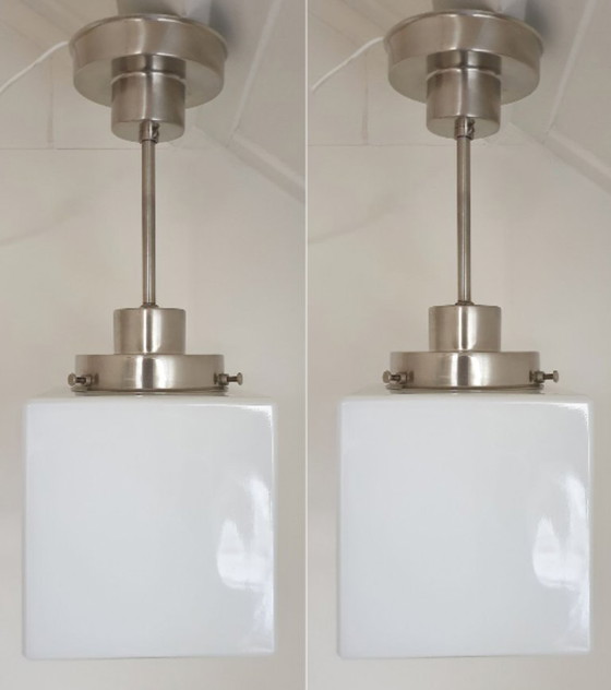 Image 1 of 2 Art Deco GISO (Gispen) hanglampen Kubus
