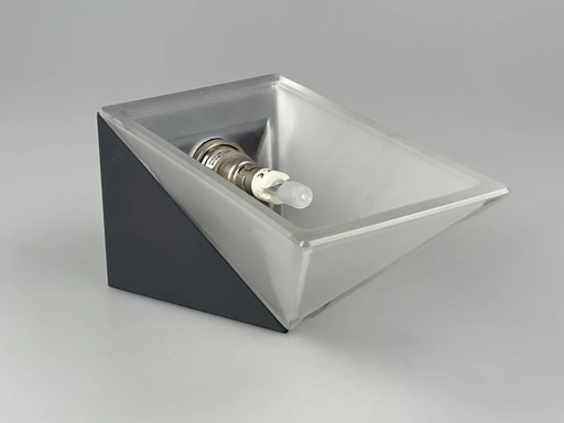 60s 70s Peill & Putzler Cube Wall Lamp Wall Sconce Ice Glass Space Age
