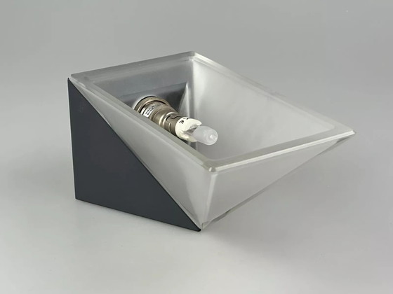 Image 1 of Lampada da parete a cubo Peill &amp; Putzler anni '60 e '70, applique in vetro ghiacciato, era spaziale