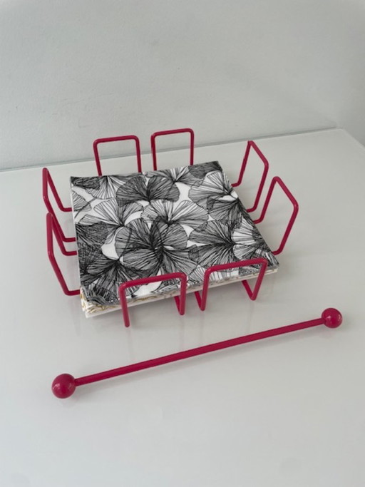 Retro metal napkin holder with weight
