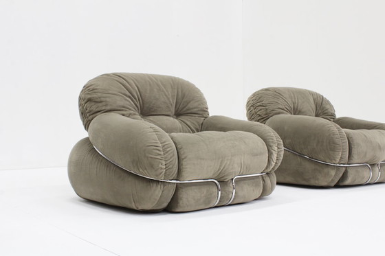 Image 1 of Poltrone vintage Okay di Adriano Piazzesi, anni '70, Italia