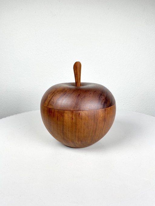 Boîte à bijoux vintage en bois - Décoration d'intérieur minimaliste de style Mid Century - Boîte à bijoux en bois de teck