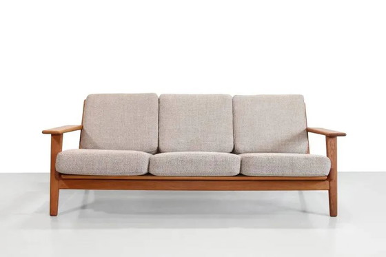 Oak Danish design sofa by Hans Wegner model GE290 for Getama – 3-5 seaters, Wool, Scandinavian (photo 3 of 8)