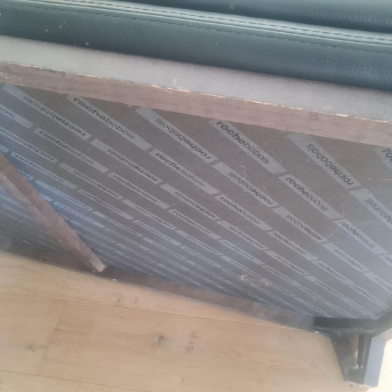 Image 1 of Set of 2 Roche Bobois black leather sofas, can be sold separately