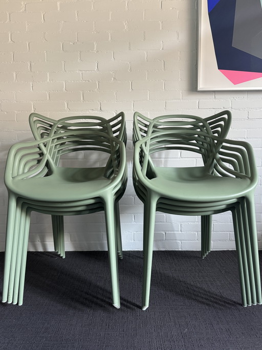 8x Kartell Masters Chairs