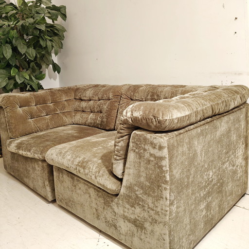 Vintage modular sofa silver-grey