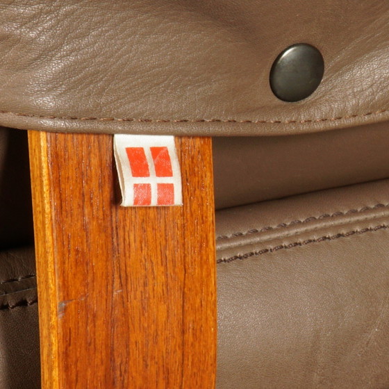 Image 1 of Deense “Apollo” fauteuil met hocker – Svend Skipper – jaren 70