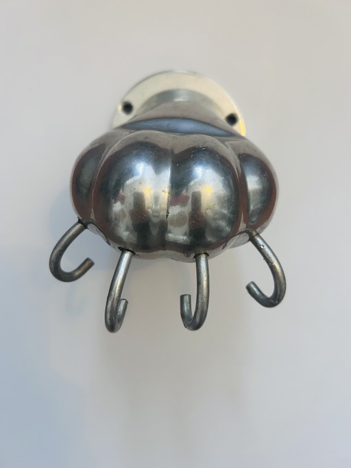 Gancio da parete vintage, artiglio, alluminio