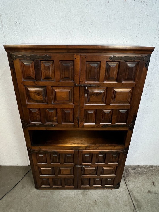 Image 1 of Vintage Spaanse Kast / Wandmeubel, Brutalistisch, 1960's