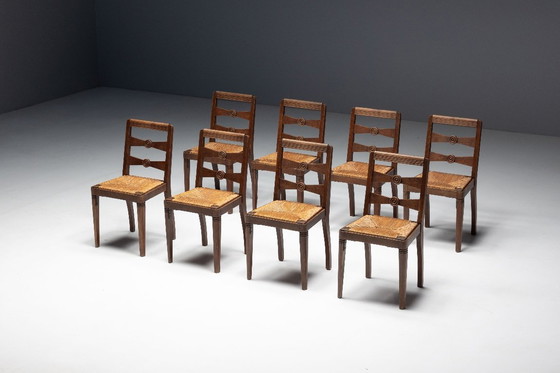 Image 1 of Sedie da pranzo Art Déco di Charles Dudouyt, Francia, anni '40