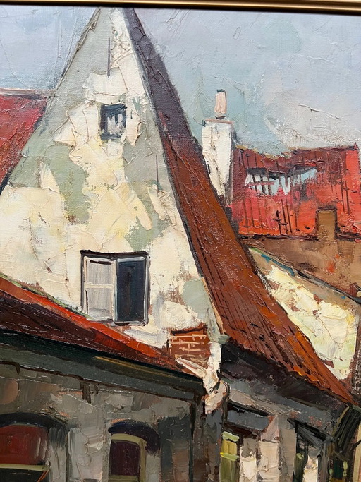 Painting "Сityscapes". – schilderijen tekeningen, Canvas (photo 2 of 7)