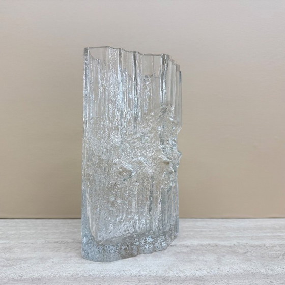 Image 1 of Vintage glazen vaas ‘Pinus’ van Tapio Wirkalla voor Iitalla Finland, jaren 70.