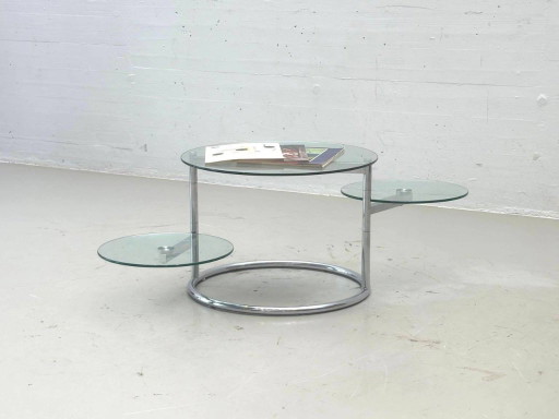 Swivel side table, 1970s – salontafels, Glass