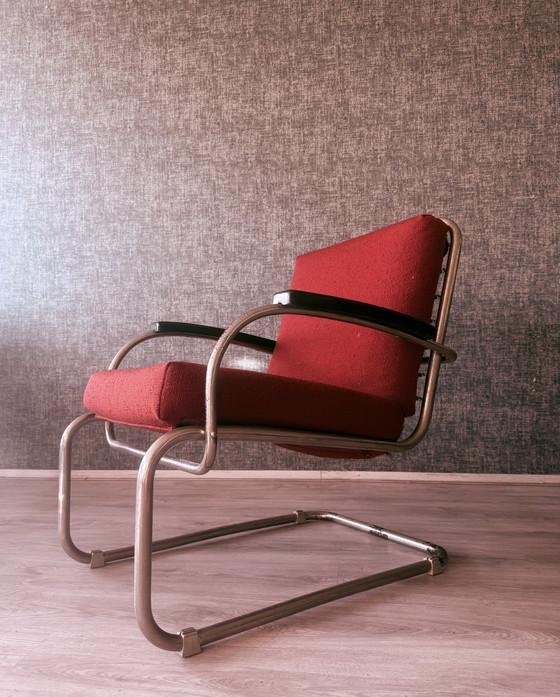 Image 1 of Rare L. vd Vlught (Gispen) Armchair, Model VI-A-138, 1931-